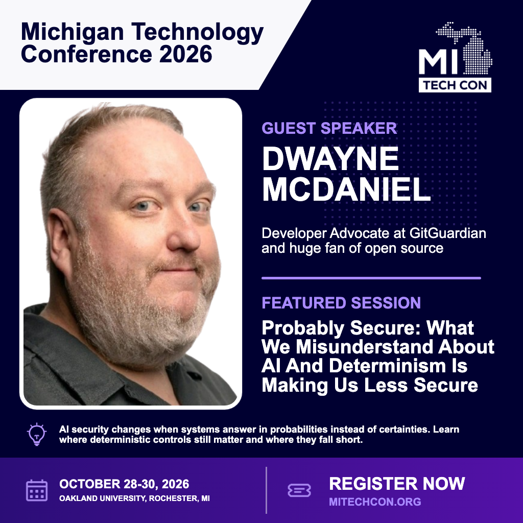 Social share image for Probably Secure: What We Misunderstand About AI And Determinism Is Making Us Less Secure at MITechCon 2026