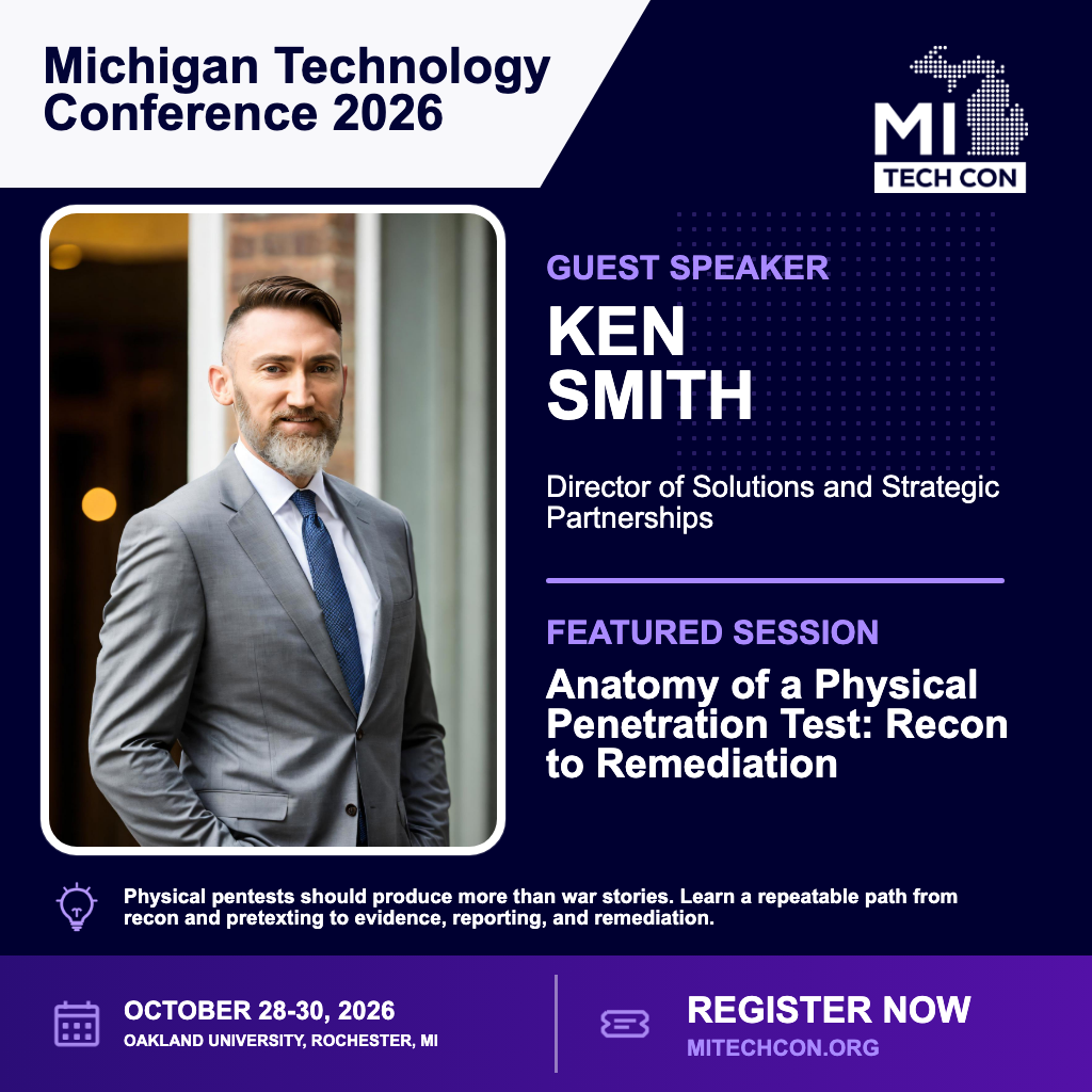 Social share image for Anatomy of a Physical Penetration Test: Recon to Remediation at MITechCon 2026