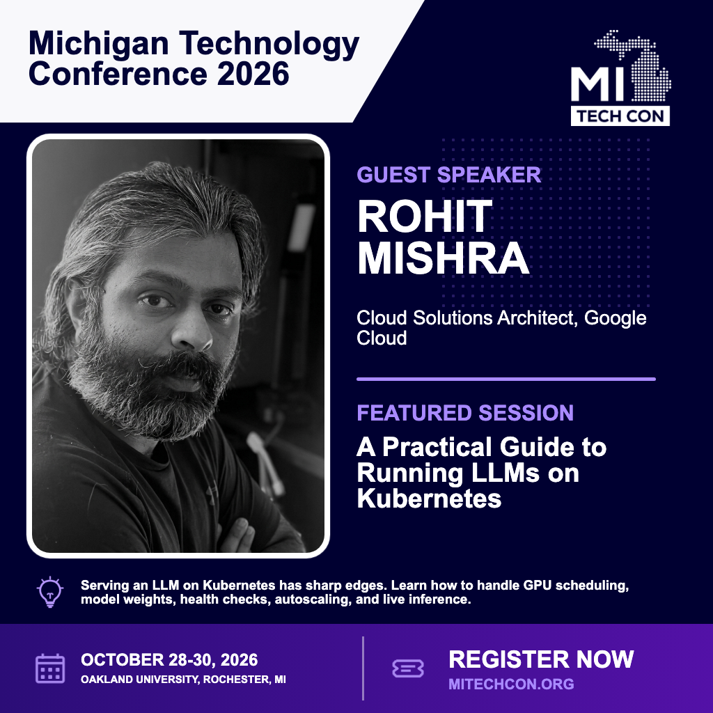 Social share image for A Practical Guide to Running LLMs on Kubernetes at MITechCon 2026