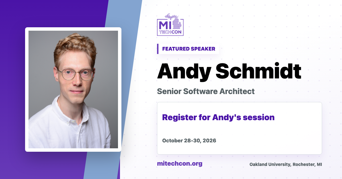 Andy Schmidt speaker share image for MITechCon 2026
