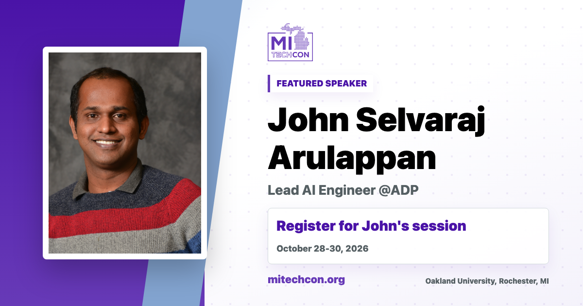John Selvaraj Arulappan speaker share image for MITechCon 2026