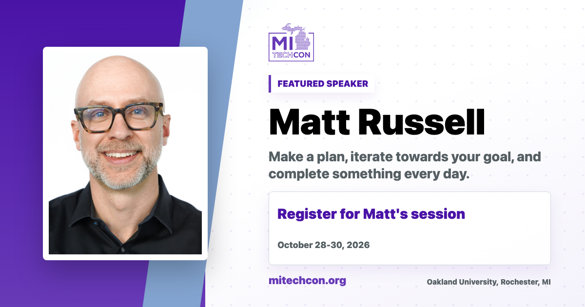 Matt Russell speaker share image for MITechCon 2026